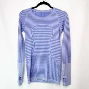Lululemon Blue Striped Swifty Tech Longsleeve 6